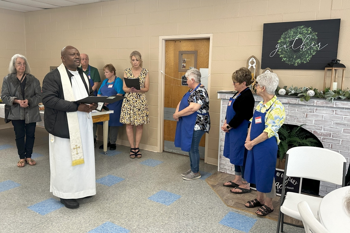 blessing of the food pantry