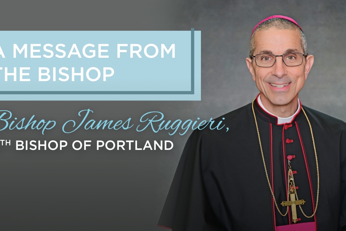 Bishop Ruggier image with words Message from Bishop Ruggieri